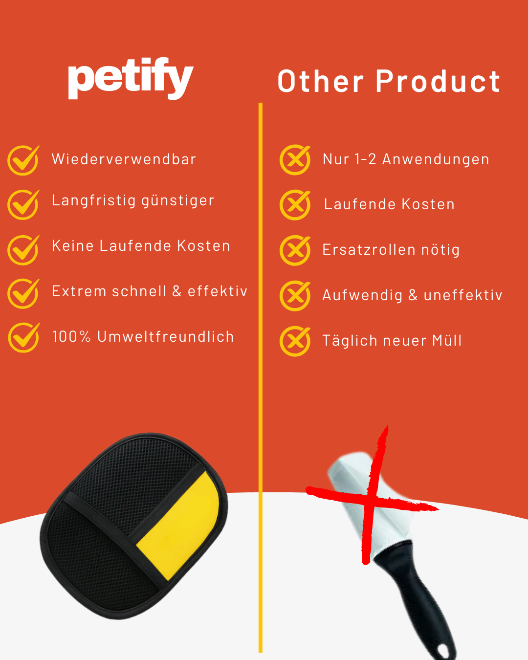 Tierhaarentferner Handschuh - Der Bestseller - Petify